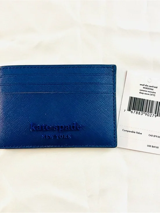 kate spade blue saffiano card holder NWT - Picture 4 of 5